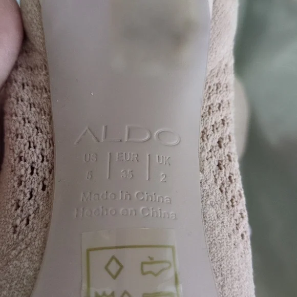 Aldo Peep Toe, Stretchy Knit Ankle Bootie Lt Pink - Picture 2 of 6